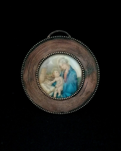 Antica miniatura con ricca - antica,