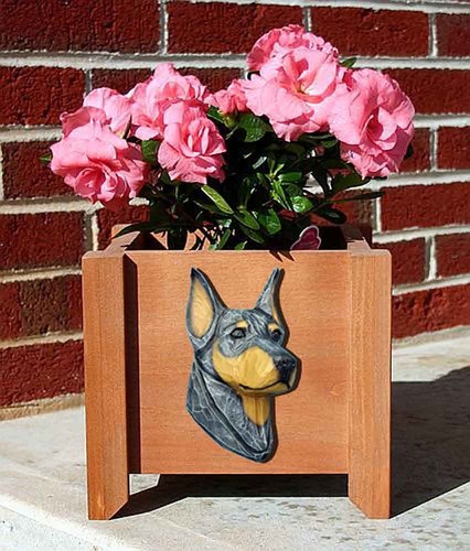 Fioriera doberman pinscher - fioriera,