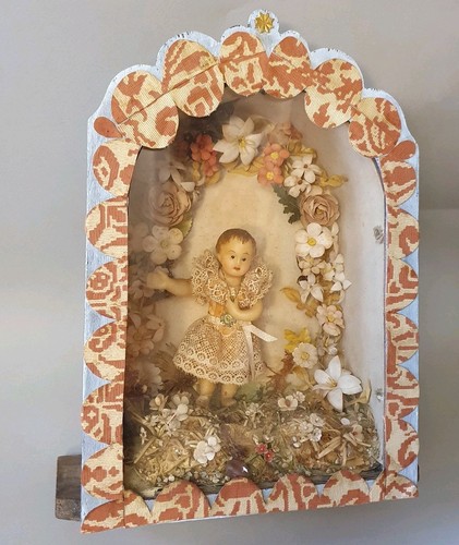 Antico gesu bambino cera - antico, gesu'