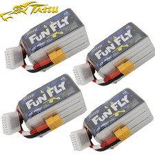 4x Tattu 1300mAh 100C 22.2V 6S batteria lipo XT60 spina per aereo RC FPV Heli