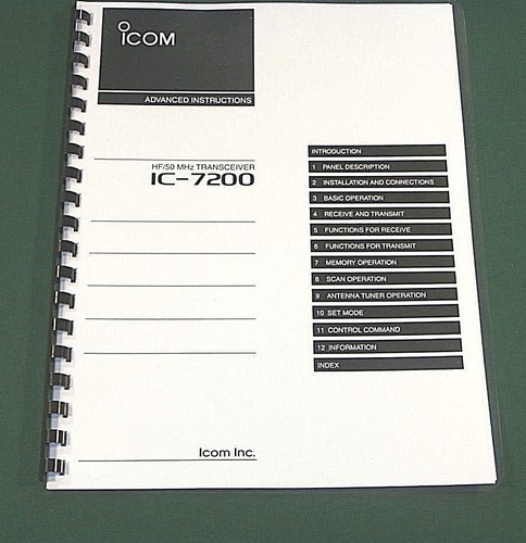 Icom 7200 manuale di - ic-7200,