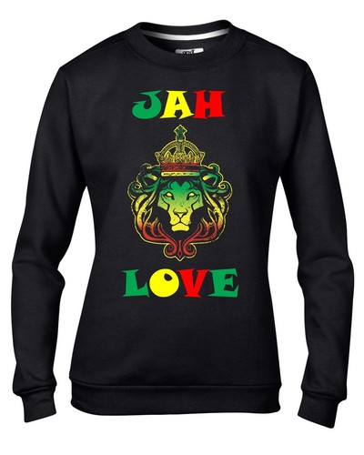 Jah love reggae donna felpa - love,