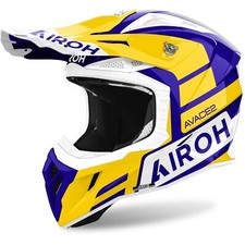 HELMET CASCO CROSS ENDURO AIROH AVIATOR ACE 2 SAKE YELLOW BLU GLOSS TG M