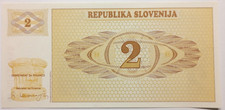 Banconota Slovenia 2 tolarjev