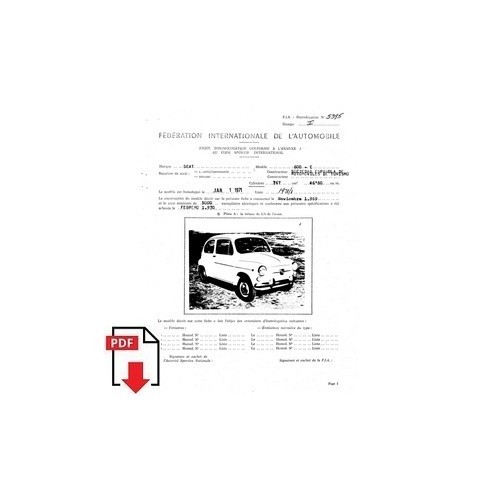 1971 seat 600 fiche - 1971,