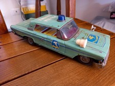 Modellino Latta Ichiko Fiat Auto Polizia Stradale Autostrada del Sole made Japan