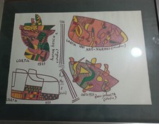 Sebastiano Carta disegno futurista su Foglio Fabriano