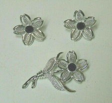 set demi parure SPILLA e ORECCHINI firmati SARAH COVENTRY 1967