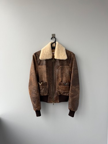 Red valentino leather aviator - red,