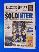 GAZZETTA DELLO SPORT 23 MAGGIO 2010 INTER VINCE CHAMPIONS LEAGUE ZANETTI MILITO