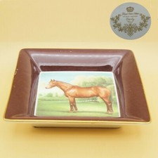 Piattino  vassoietto svuotatasche inglese vintage in ceramica decoro Cavallo 
