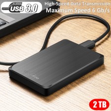 Hard Disk Esterno USB 3.0 2.5" 500GB 1TB 2TB Portatile Memoria HDD PC PS4 Nero