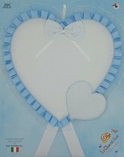 Fiocco nascita DUE CUORI tela