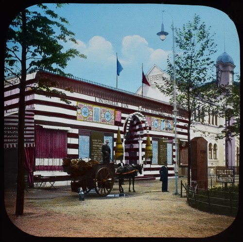 Antique magic lantern slide - lantern,