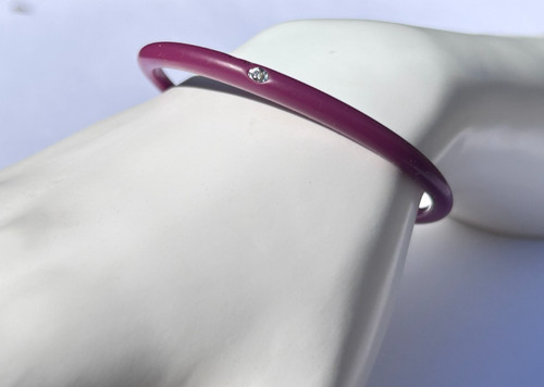 Bracciale duepunti prugna - bracciale,