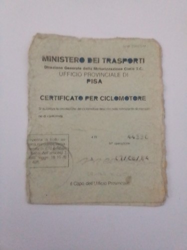 Libretto originale piaggio - libretto,