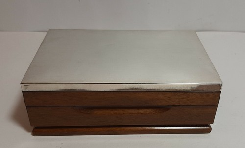 Scatola vintage legno - vintage, argento