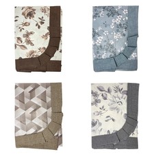 Tovaglia con Volant in Tessuto Cotone Plastificato, Antimacchia, Made in Italy