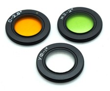 Set 3 filtri originali per obiettivo Mir-20M Made in URSS by KMZ
