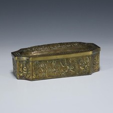 Scatola in ottone di noce di