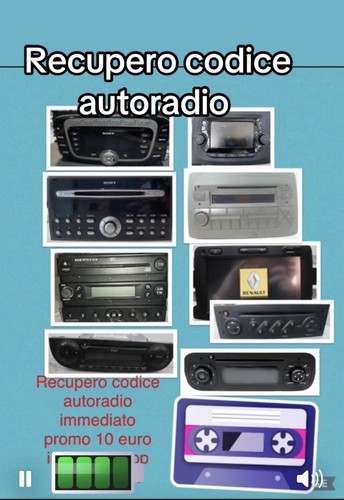 Codice sblocco autoradio alfa - sblocco,