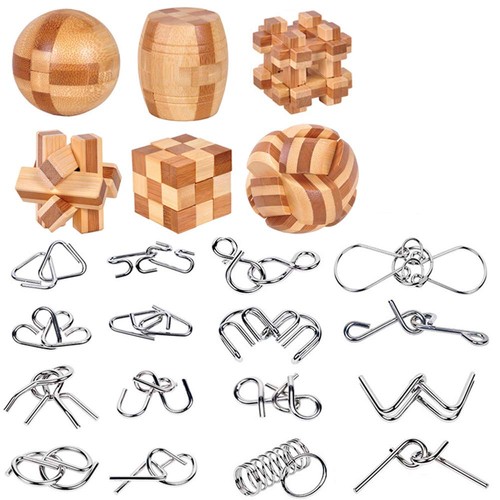 Metal wire puzzle set - wire,
