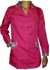 CAMICE SCUOLA PEDIATRA MAESTRA CLOWN THERAPY ASILO CASACCA DA LAVORO DONNA CORTO