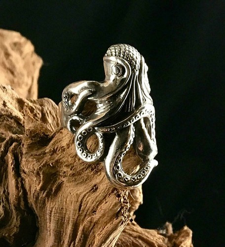 Anello kraken polpo - anello,