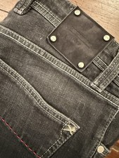 Tramarossa  jeans  W 34 in denim di cotone stretch, nero. Leggere le misure!