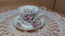 Tazza da Tè con Piattino Royal Albert Serie Flower of the Month JUNE