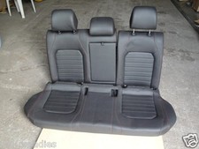 VW Jetta Golf 6 Panca Posteriore Sedile Pelle Interni IN Nero Rossi Cucitura