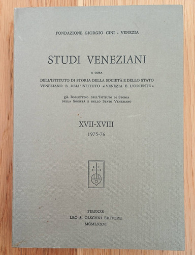 Studi veneziani xvii - veneziani, xvii-xviii