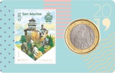 San marino original 1 euro - original,