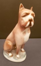 CANE BOXER PORCELLANA CERAMICA ZSOLNAY LOTTO 191-024225/0010 ANNI 50 CATALOGATA