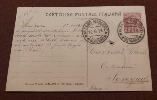 Cartolina epoca bergamo - cartolina, d'