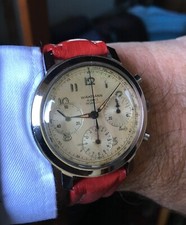 WAKMANN cronografo, calibro VENUS 178 ruota colonna (column wheel). Anni ‘50.