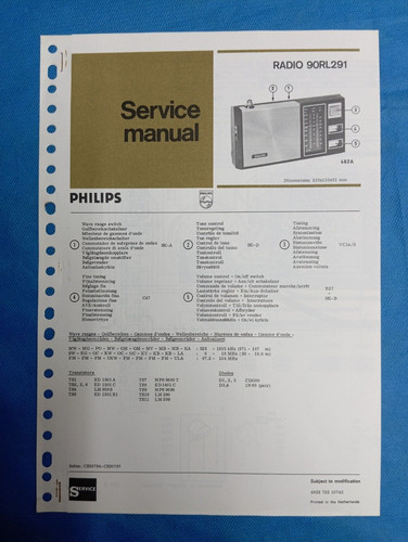 Radio philips 90rl291 - 90rl291, vintage