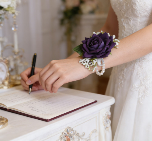 Rosa seta corsetto sposa - di,