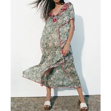 Caftano Zara floreale stampato