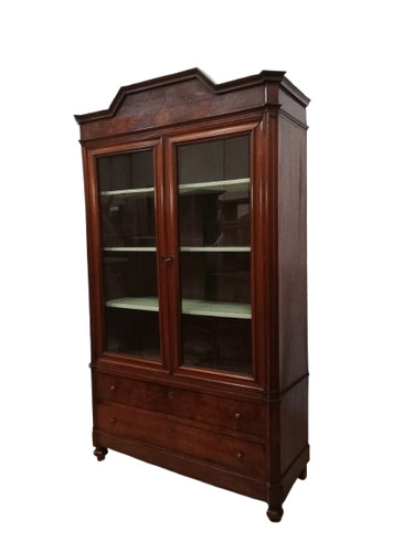 Vetrina libreria noce con - noce,
