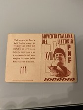 Tessera PNF Gioventù Italiana