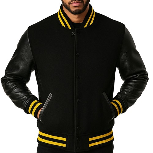 Bomber uomo letterman lana - lana, e