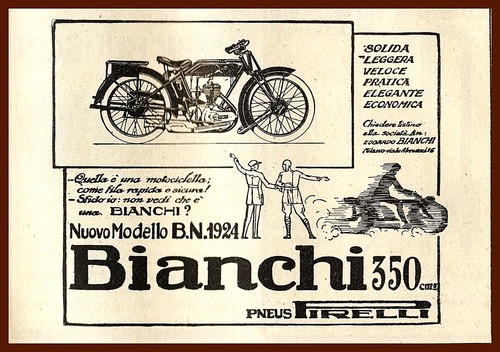 Pubblicita 1925 moto bianchi - 1925,