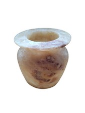 Vaso in alabastro portacandele egiziano