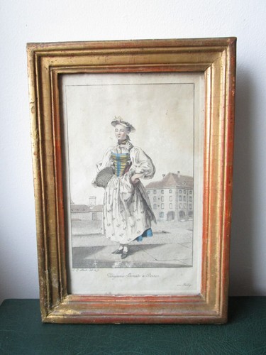 Gravure ancienne cadre en - cadre,