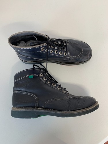 Bottines kickers cuir gris - bottines,