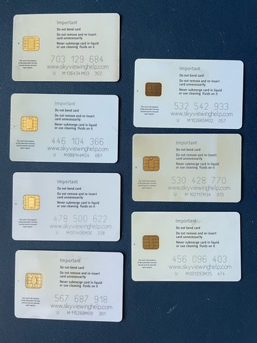 Sky viewing cards - tv,