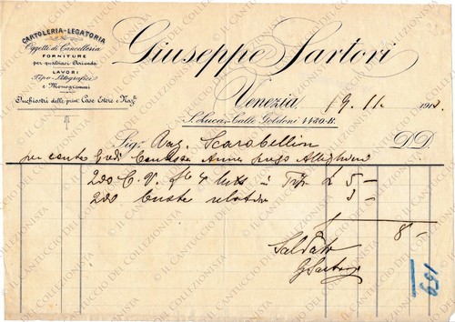1913 venezia cartoleria - venezia,