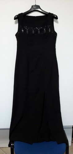 Abito elegante nero lungo - abito,