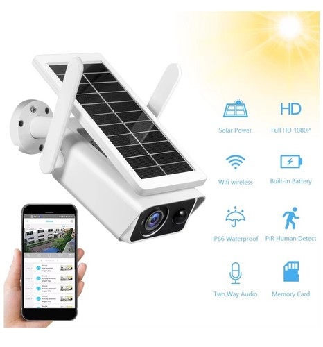 Telecamera solare per esterni - per,